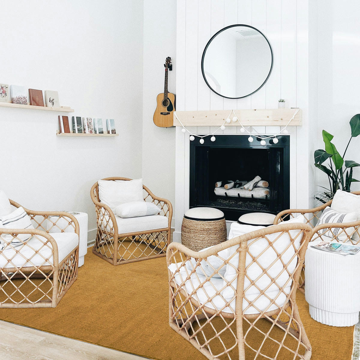 ESSENCE - Tapis en jute et coton avec franges ocre 160x230