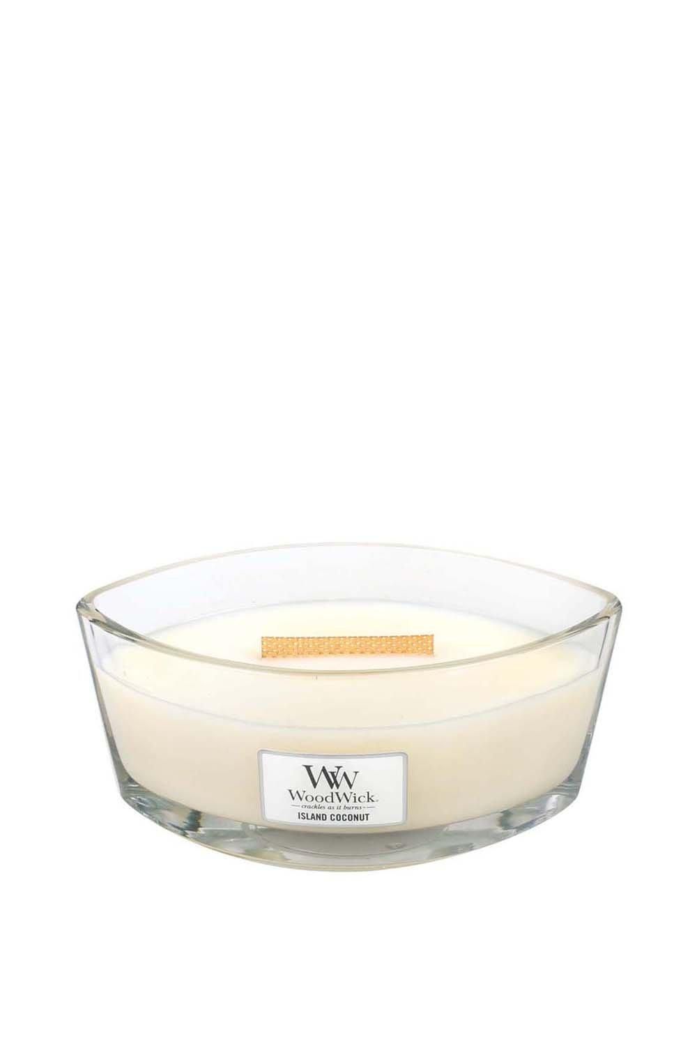 Woodwick Island Coconut Ellipse Candle
