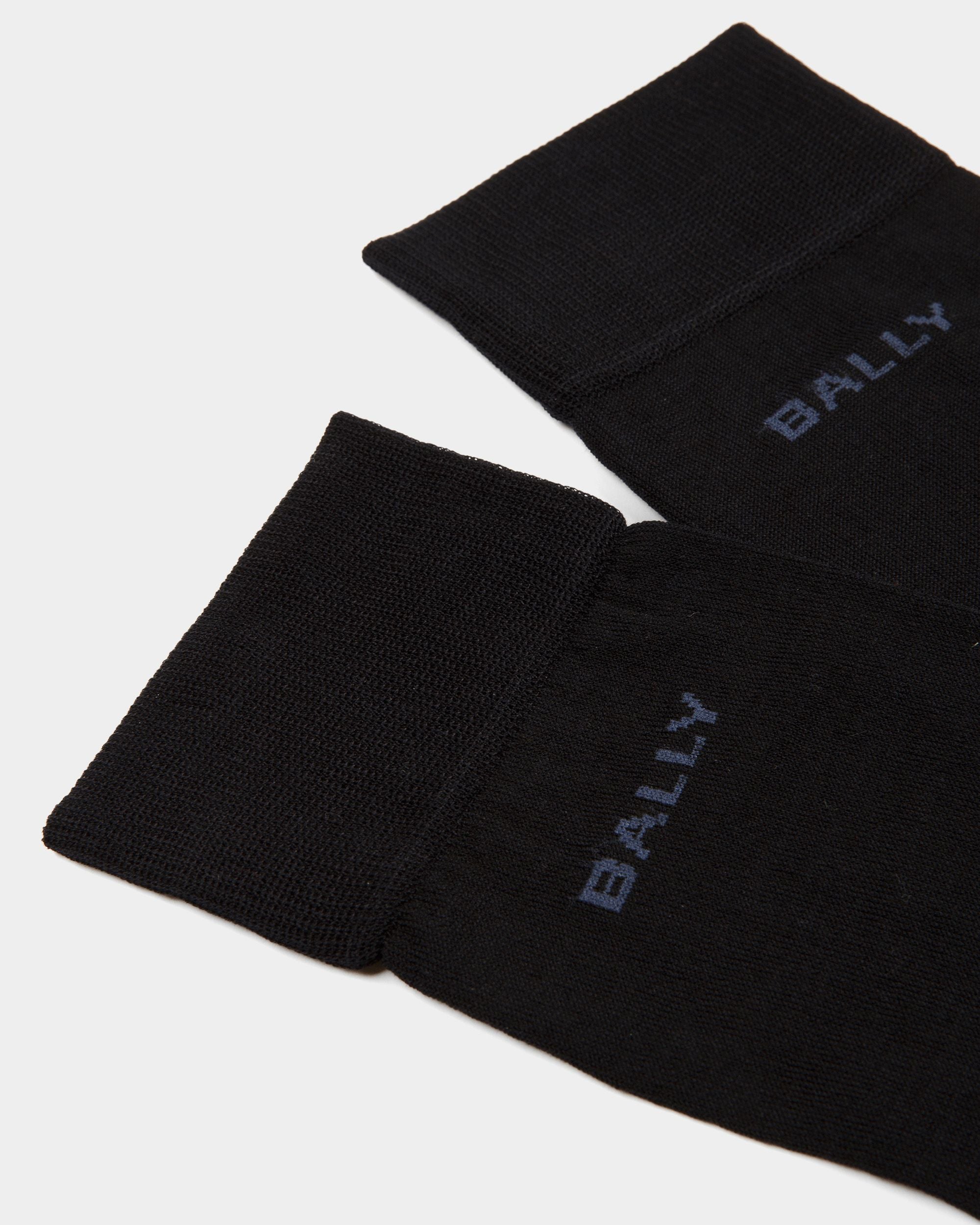 Logo-Socken aus Baumwolle in Navy Blue