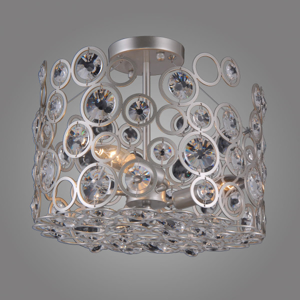 Lampa sufitowa srebrno-bezbarwny NARDO 3xE14x40W wym: 38,5x35x35 cm Italux