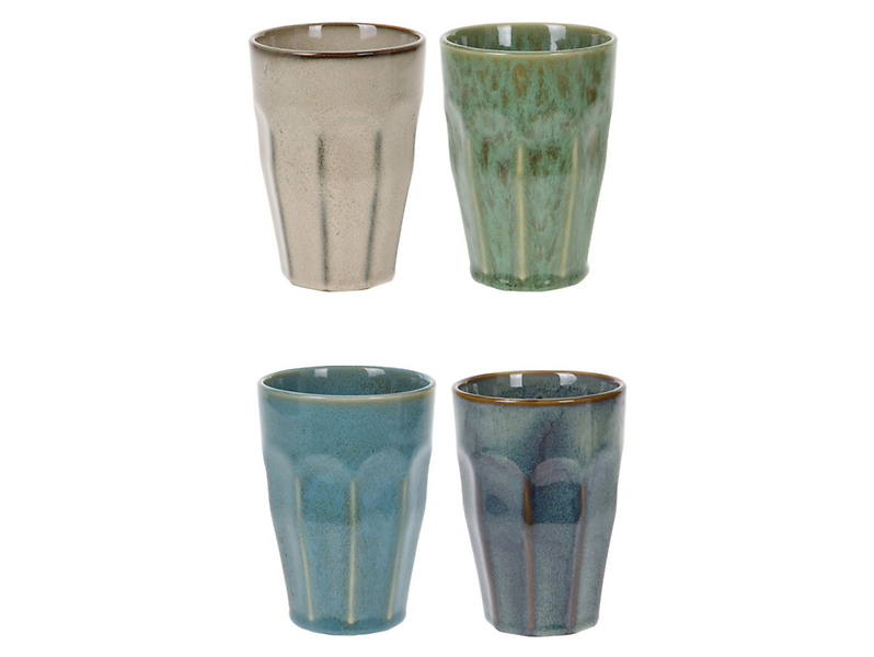 Zestaw kubków porcelanowych 4 szt. 330 ml mix kolorów