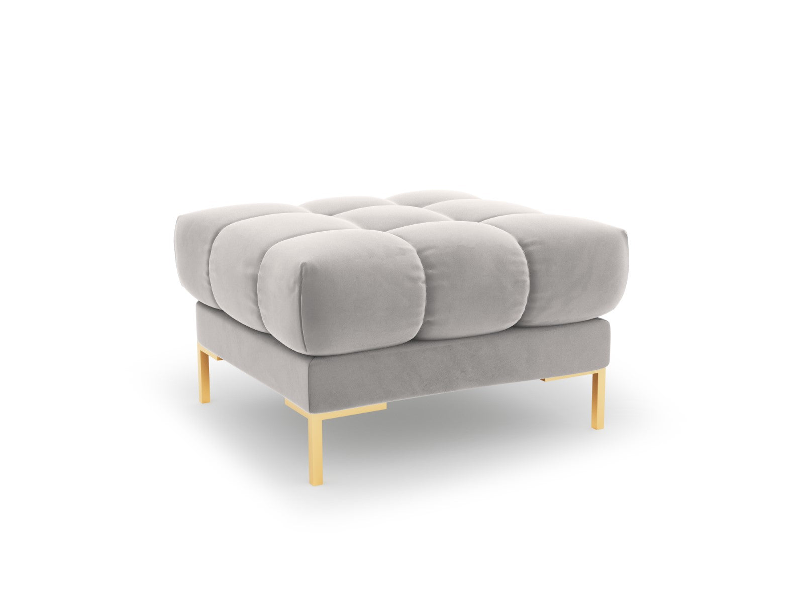 Cosmopolitan Design Poef Bali flueel, geld - 60x60x41cm