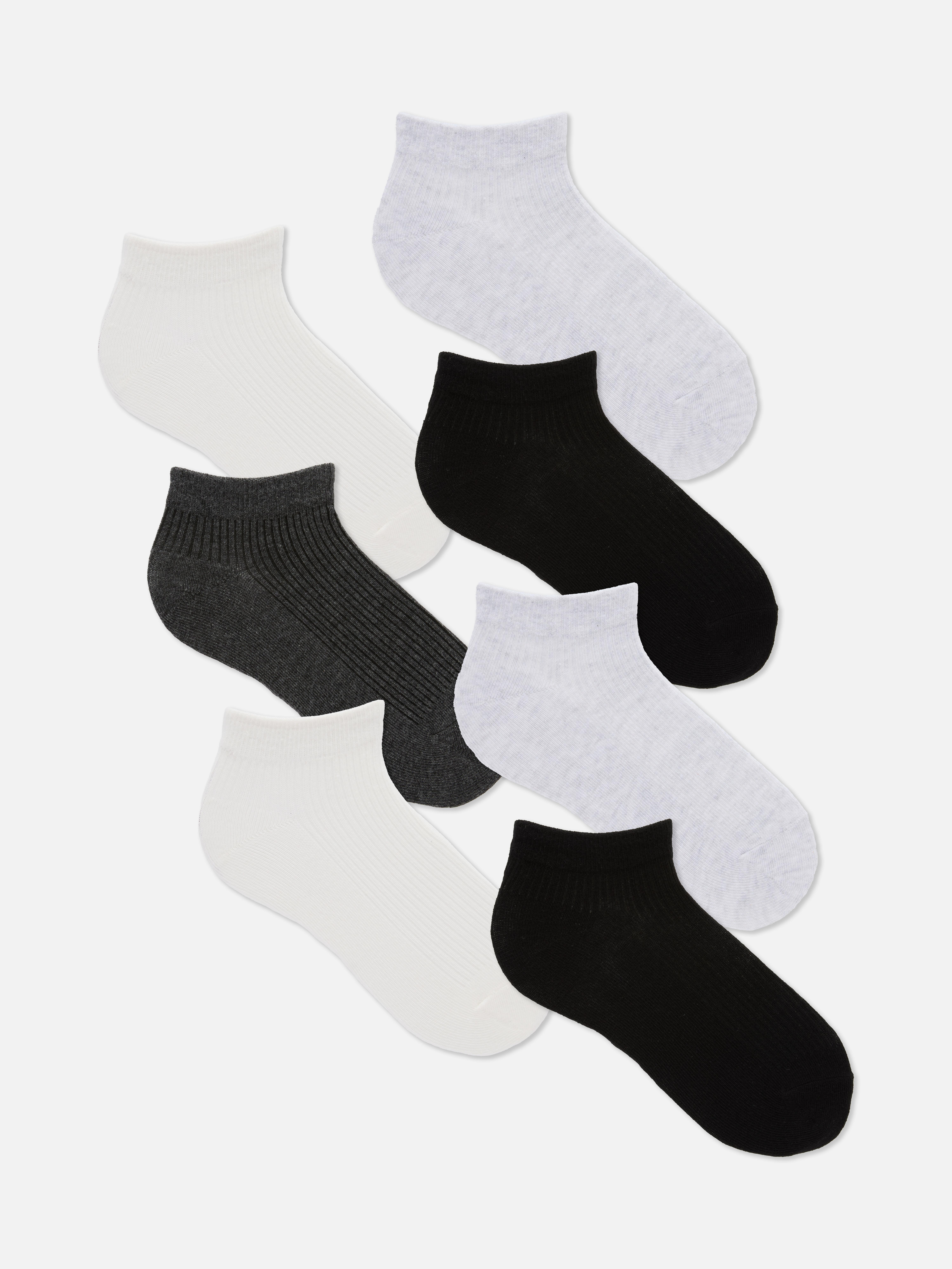7pk Neutral Sneaker Socks