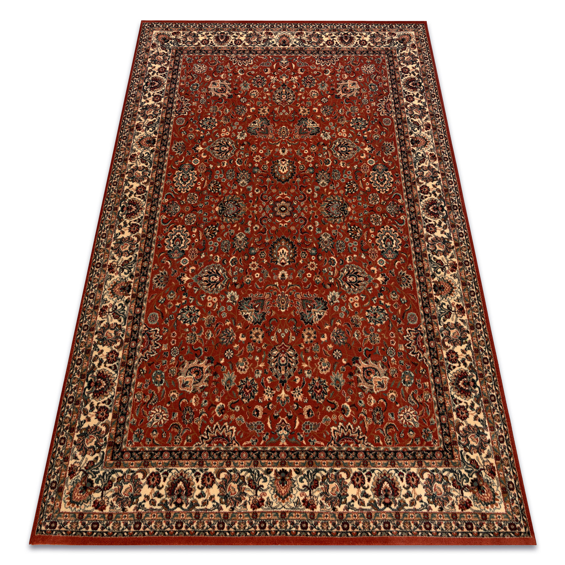 Dywan wełniany KASHQAI 4362 200 ornament bordo / beż 135x200 cm