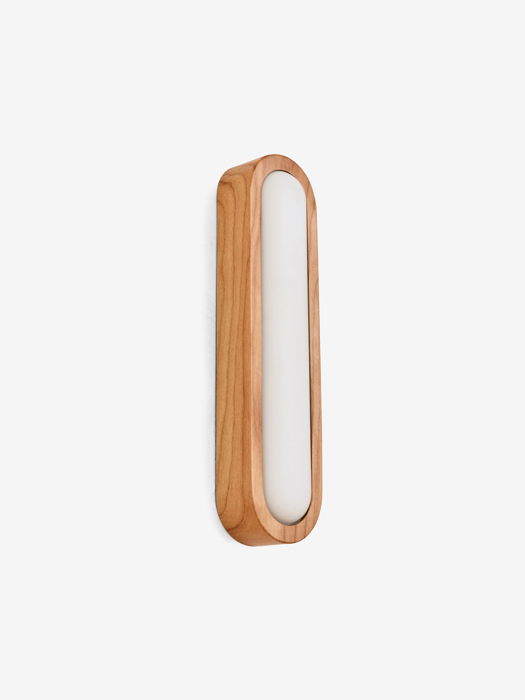 Nura Flush Bathroom Wall Light in Wood Effect