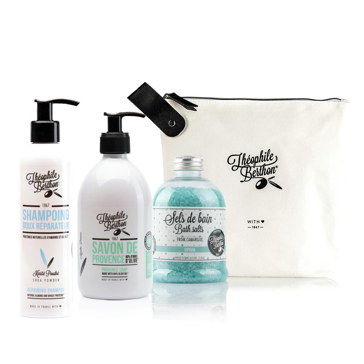 GENTLEMAN - Trousse savon corps shampoing et sels bain