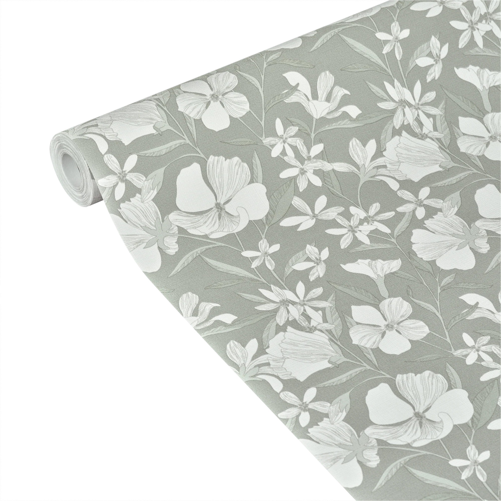 Papier peint intissé SONIA coloris vert de gris