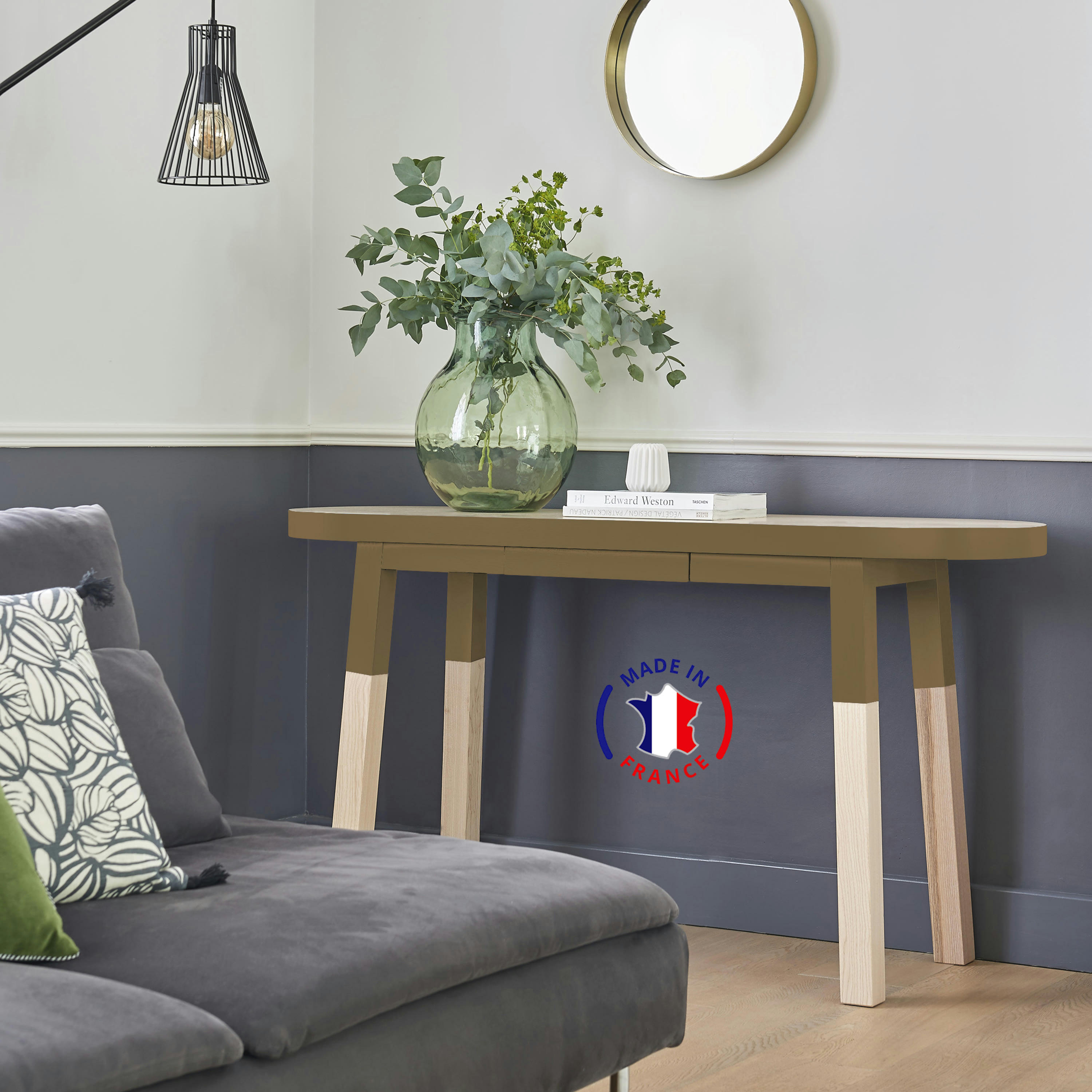 EGEE - Console ovale 140 cm, 100% frêne massif