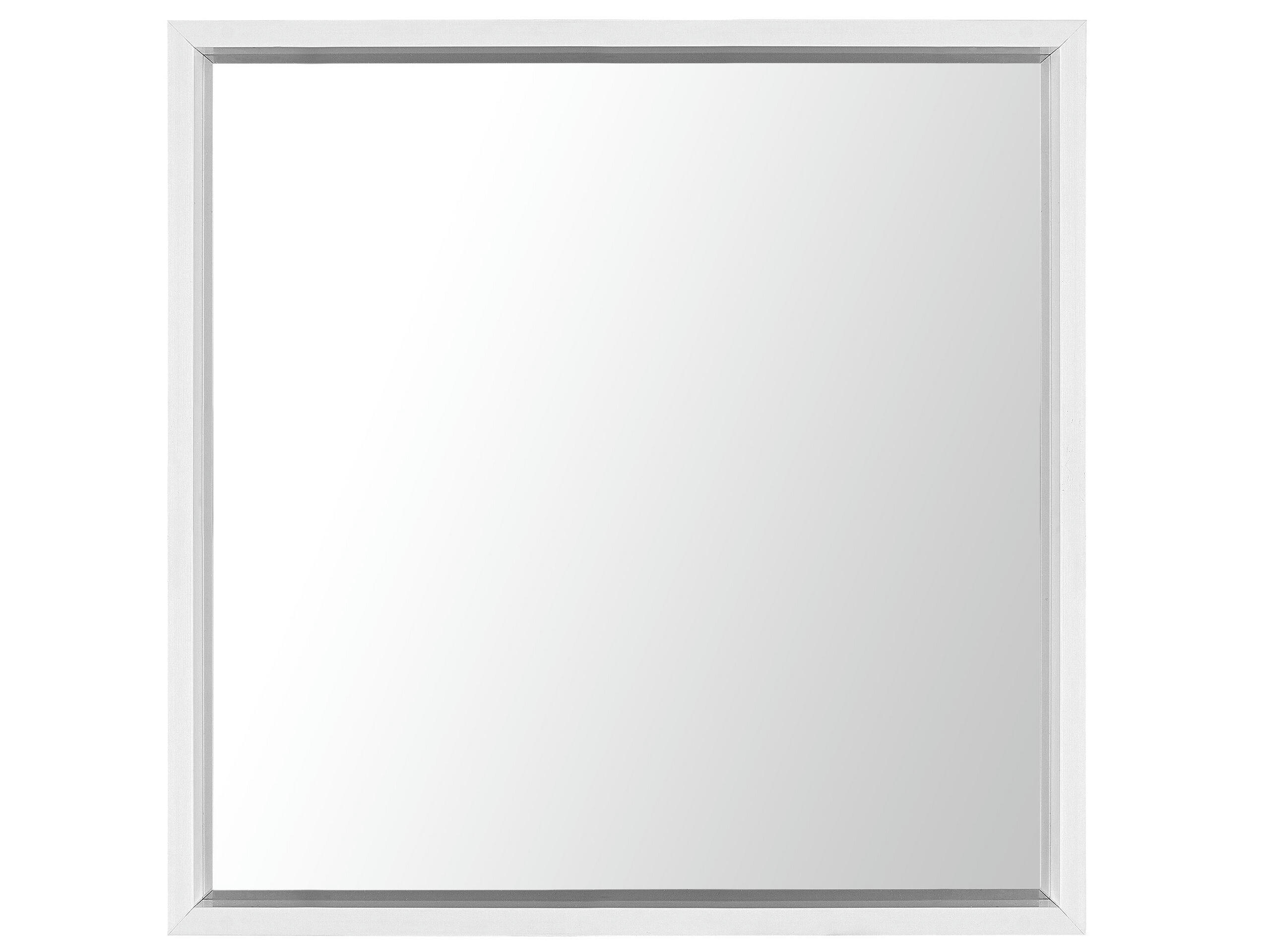 BRIGNOLES - Miroir en matériaux synthétiques blanc 50x50
