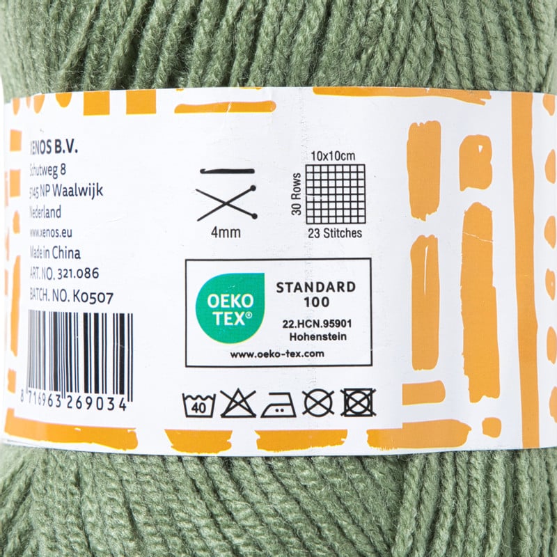 Garen acryl - groen - 100 gram - 240meter