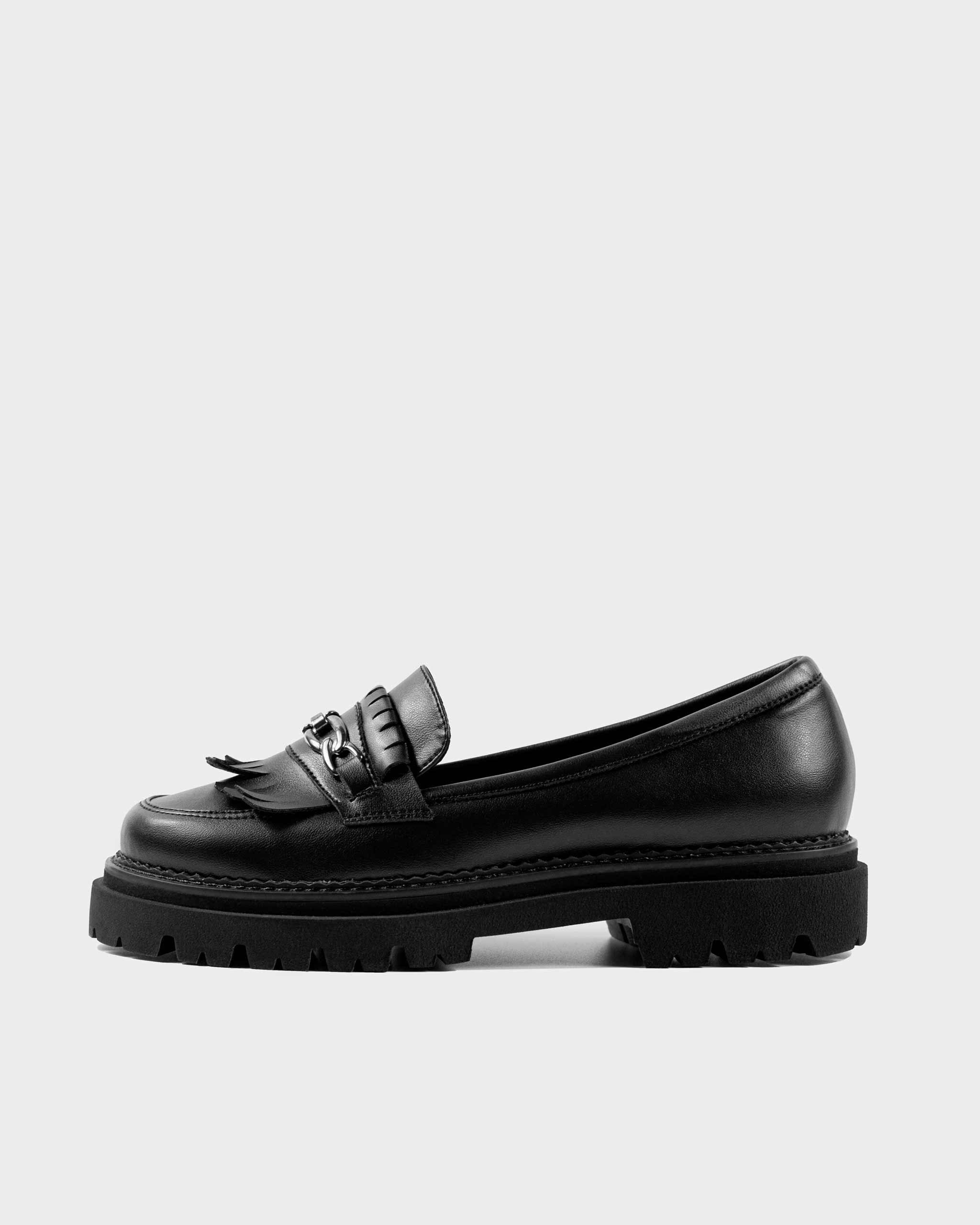 BOHEMA - Chunky Loafers Czarne, ze skóry roślinnej, polska rodzinna marka