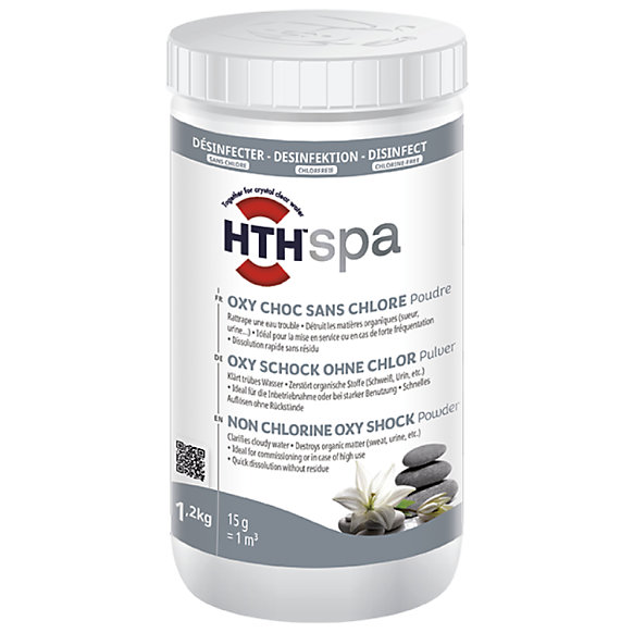 Choc sans chlore poudre (oxygène actif) hth Spa- 1,2 kg - 1,2 kg