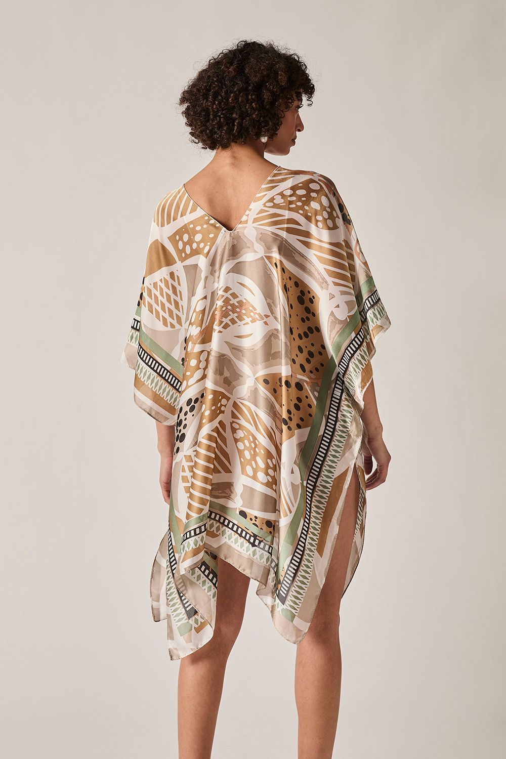 James Lakeland Beige Petal Mosaic Kaftan