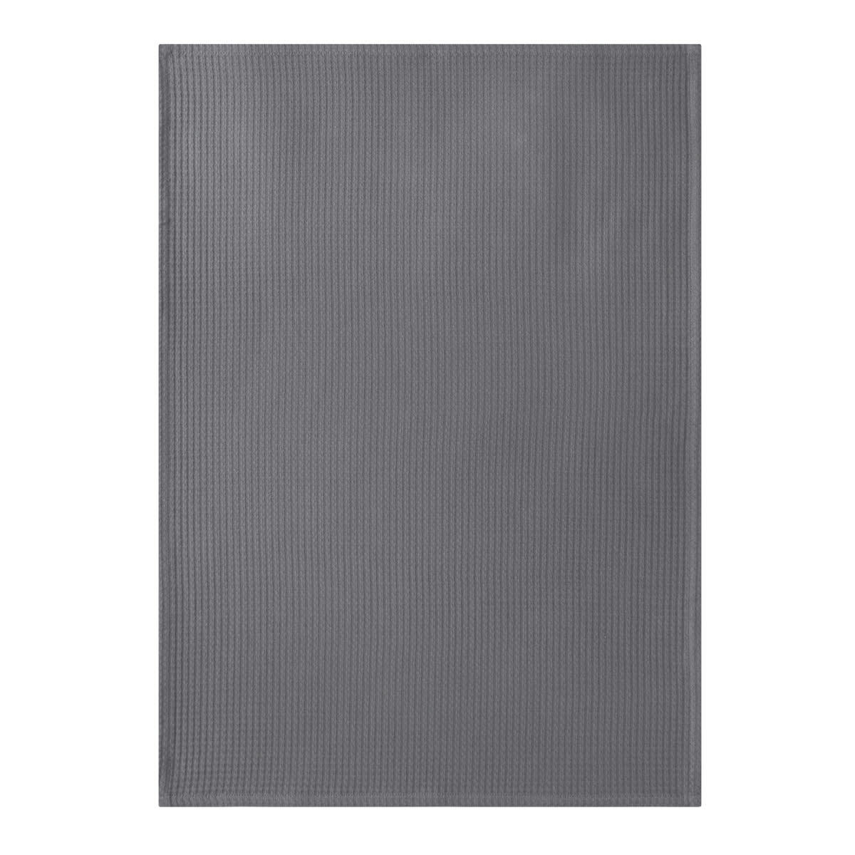 DOUCEUR - Torchon en coton gris 50x75