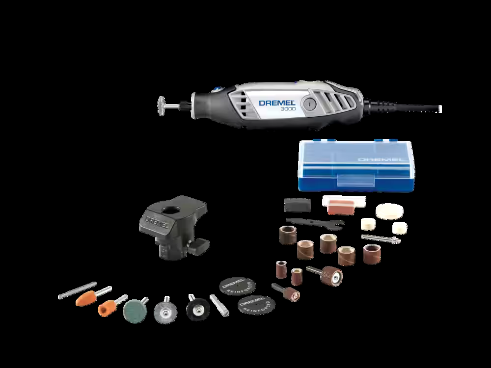 Dremel 3000-1/24 1.2A Variable Speed Rotary Tool Kit with Attachment & Accessory Bits, 24-pc