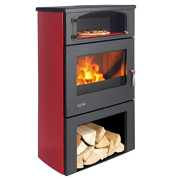 Godin Poêle à bois 11kw gris argent - 362115CGRISARG