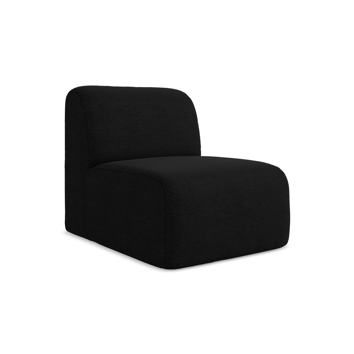 LaMiaSofa Bankmodule midden Cervo - bouclé - zwart - 70x94x75