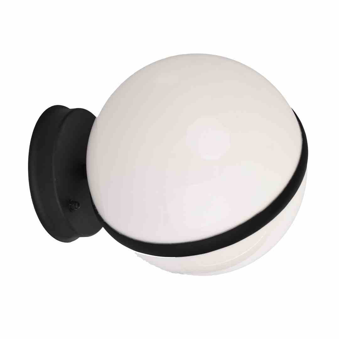 Kinkiet zewnętrznyczarno-biały CIRCULO 1xE27x40W IP44 Eko-Light