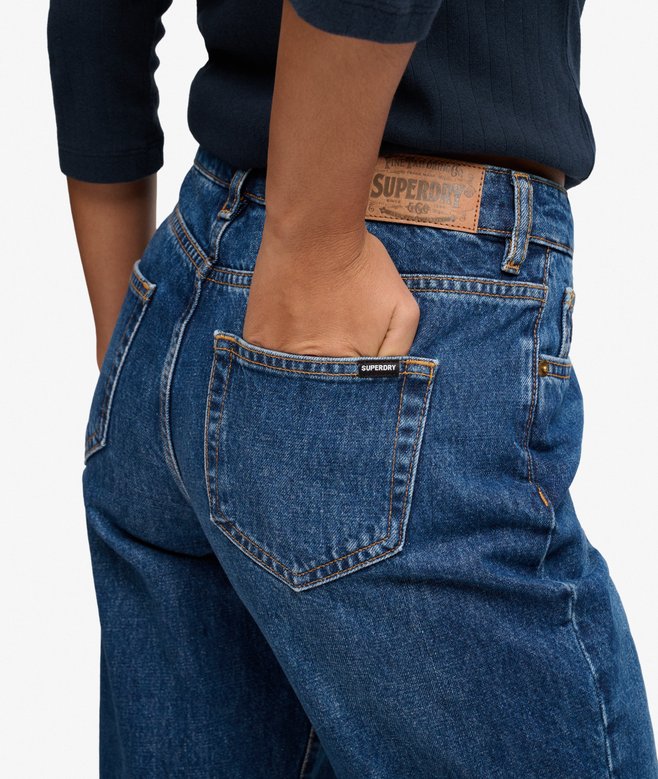 Organic Cotton Mid Rise Straight Jeans