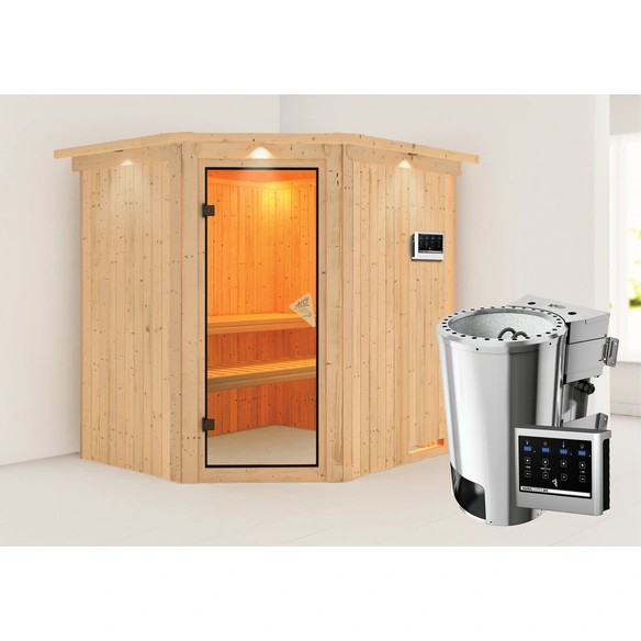Sauna »Talsen«, inkl. 3.6 kW Saunaofen mit externer Steuerung, für 3 Personen