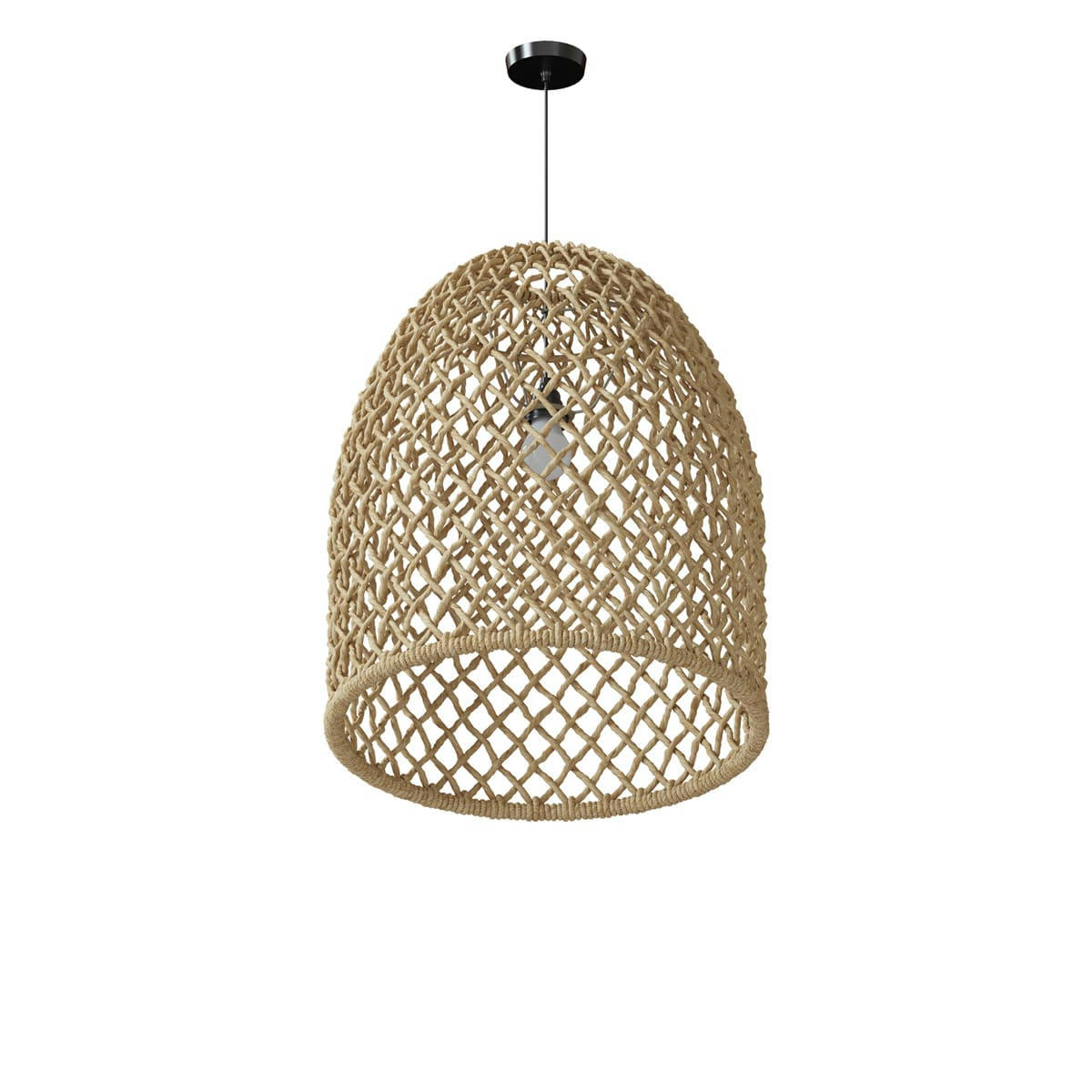 HADI - Abat-jour naturel pour suspension 46 cm