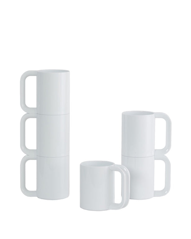 Heller Max Mokken set 6-delig - Ø73mm - H 108mm - Wit