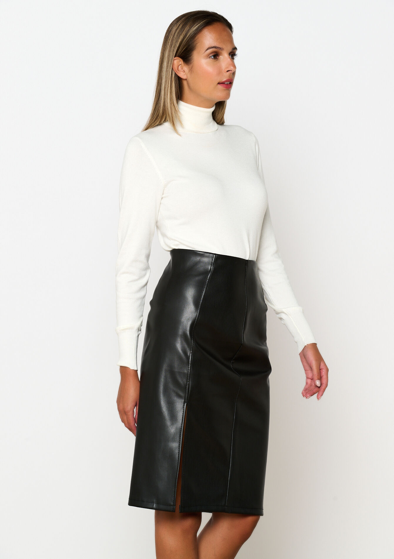 Kokerrok in imitatieleer