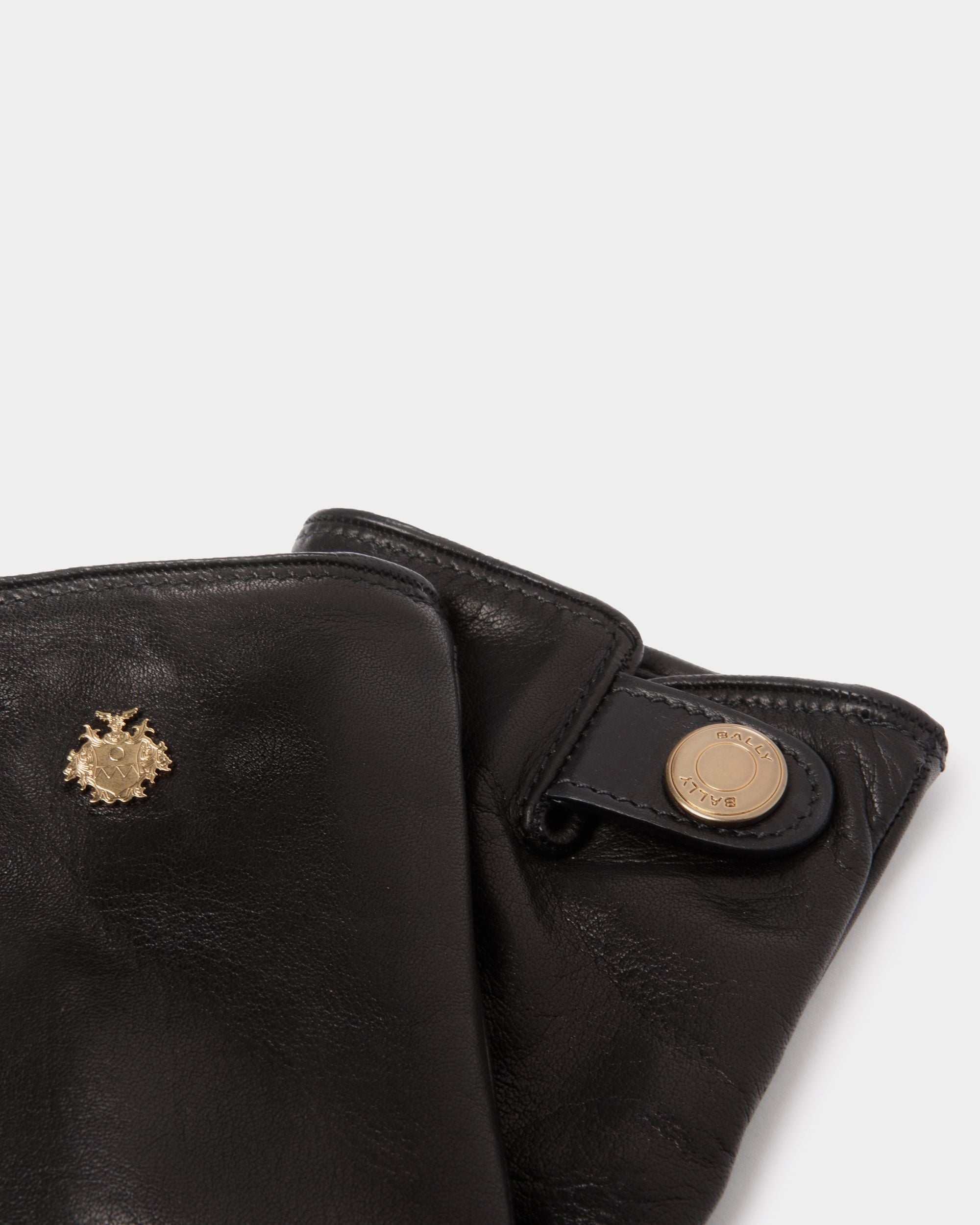 Lederhandschuhe In Schwarz Mit Bally-Wappen-Logo