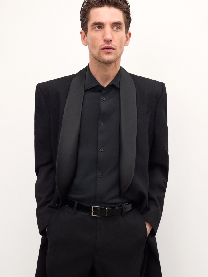 Visitor double-sided leather belt