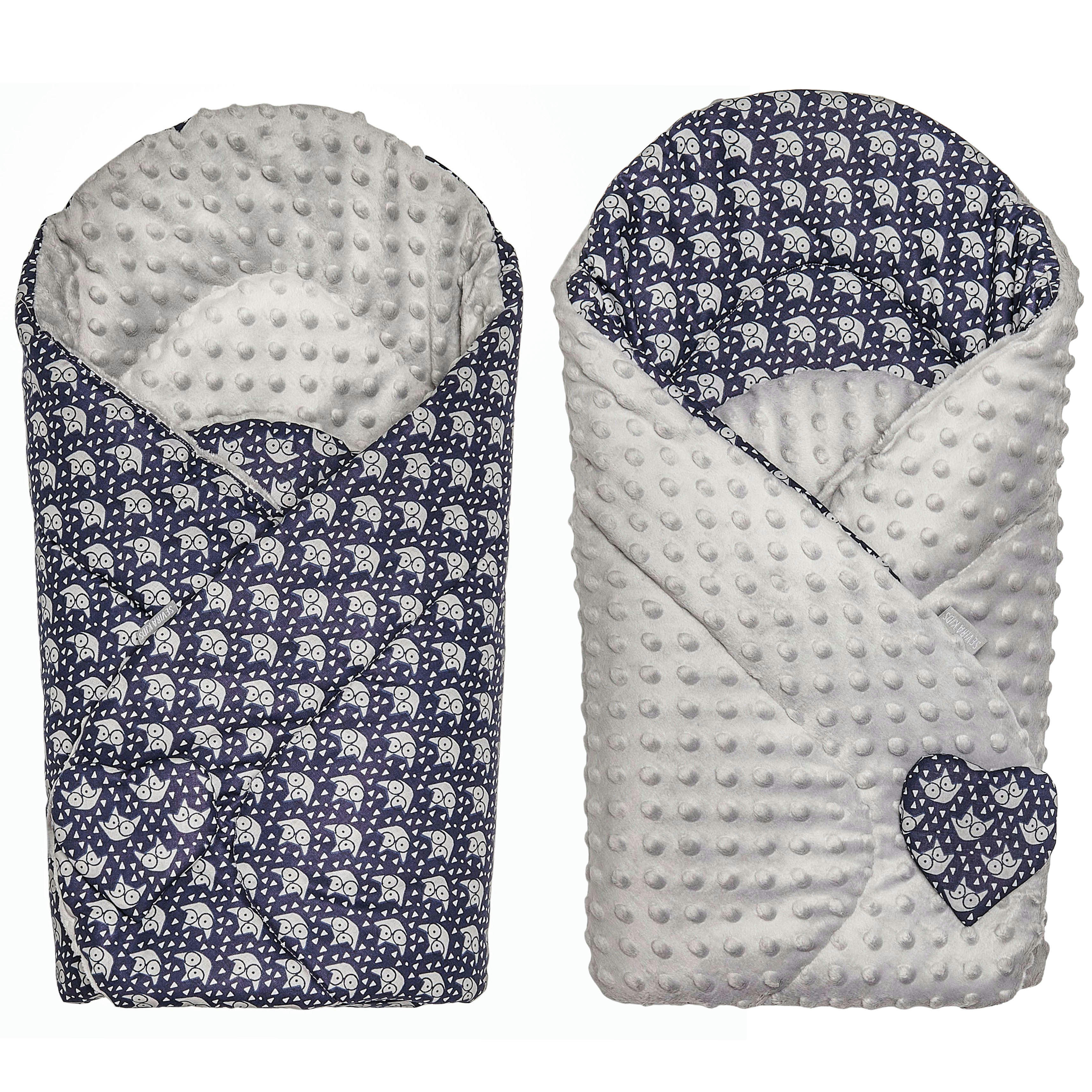 ELI ESKIMO - Gigoteuse d'emmaillotage minky réversible -