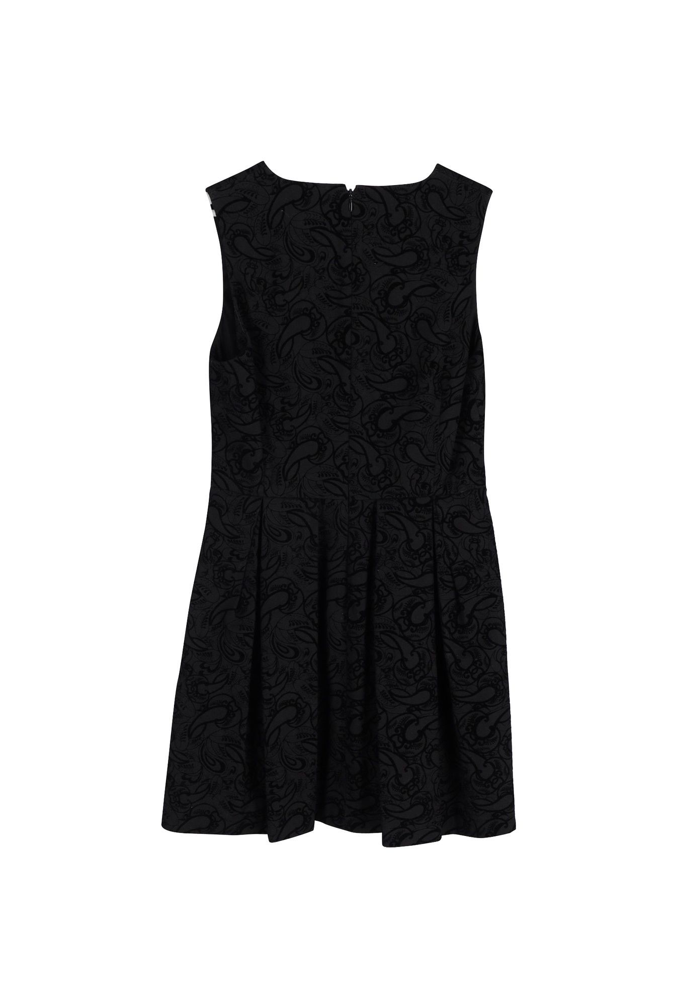 Alexander McQueen Preloved Sleeveless V-Neck Dress in Black Cotton