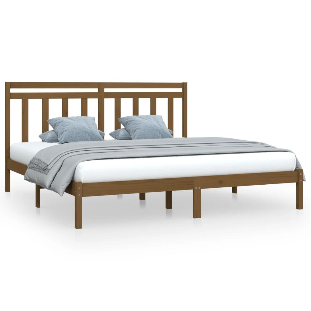 Łóżko Drewniane Rama Łóżka Sofa Brązowe Do Sypialni Pokoju 200 x 200 cm