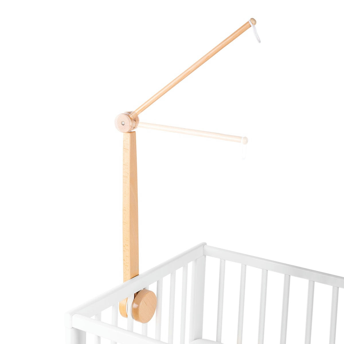 - Bras mobile pour berceau de bébé en bois naturel brun