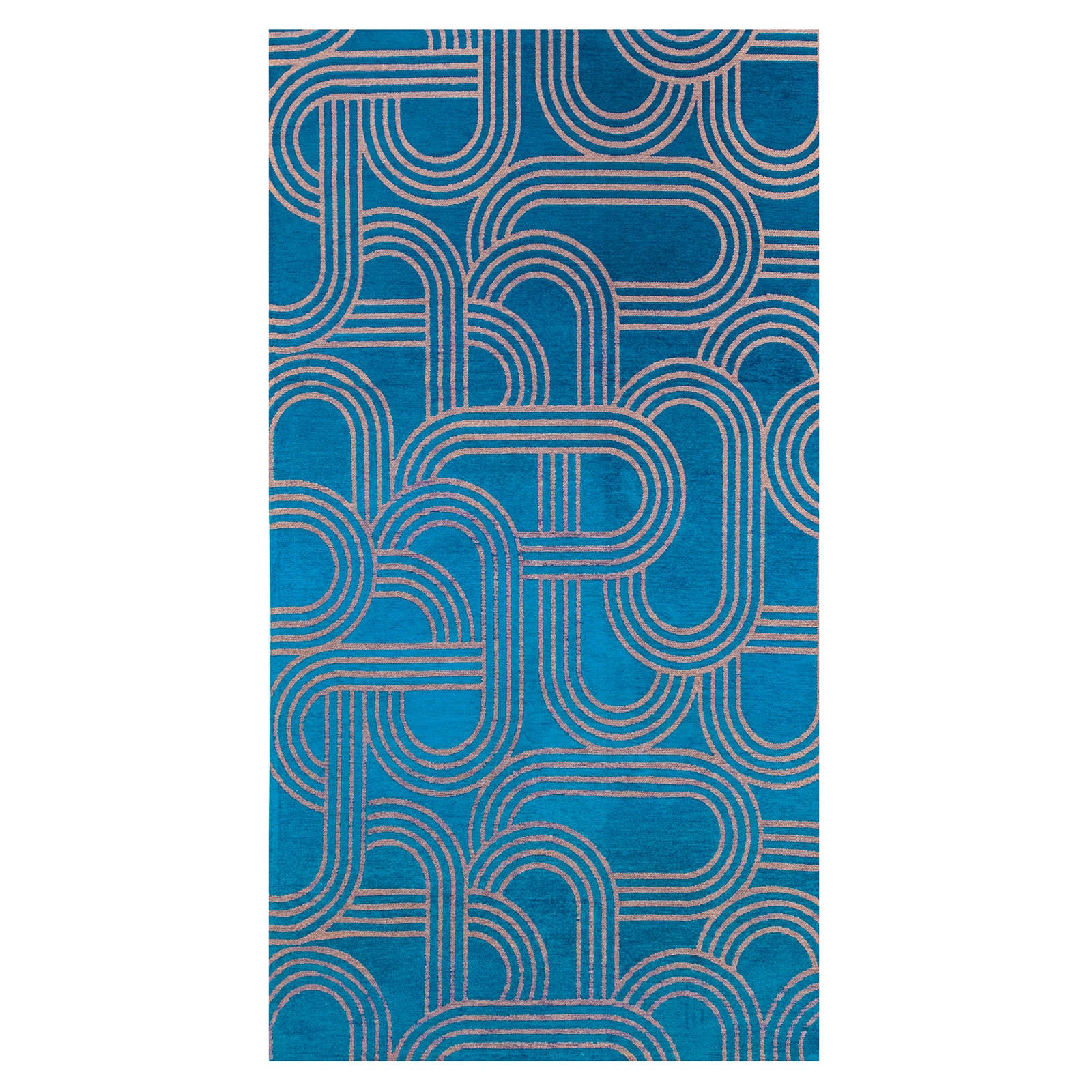 Lola&Moi vloerkleed Night Fever - blauw - 80x150cm