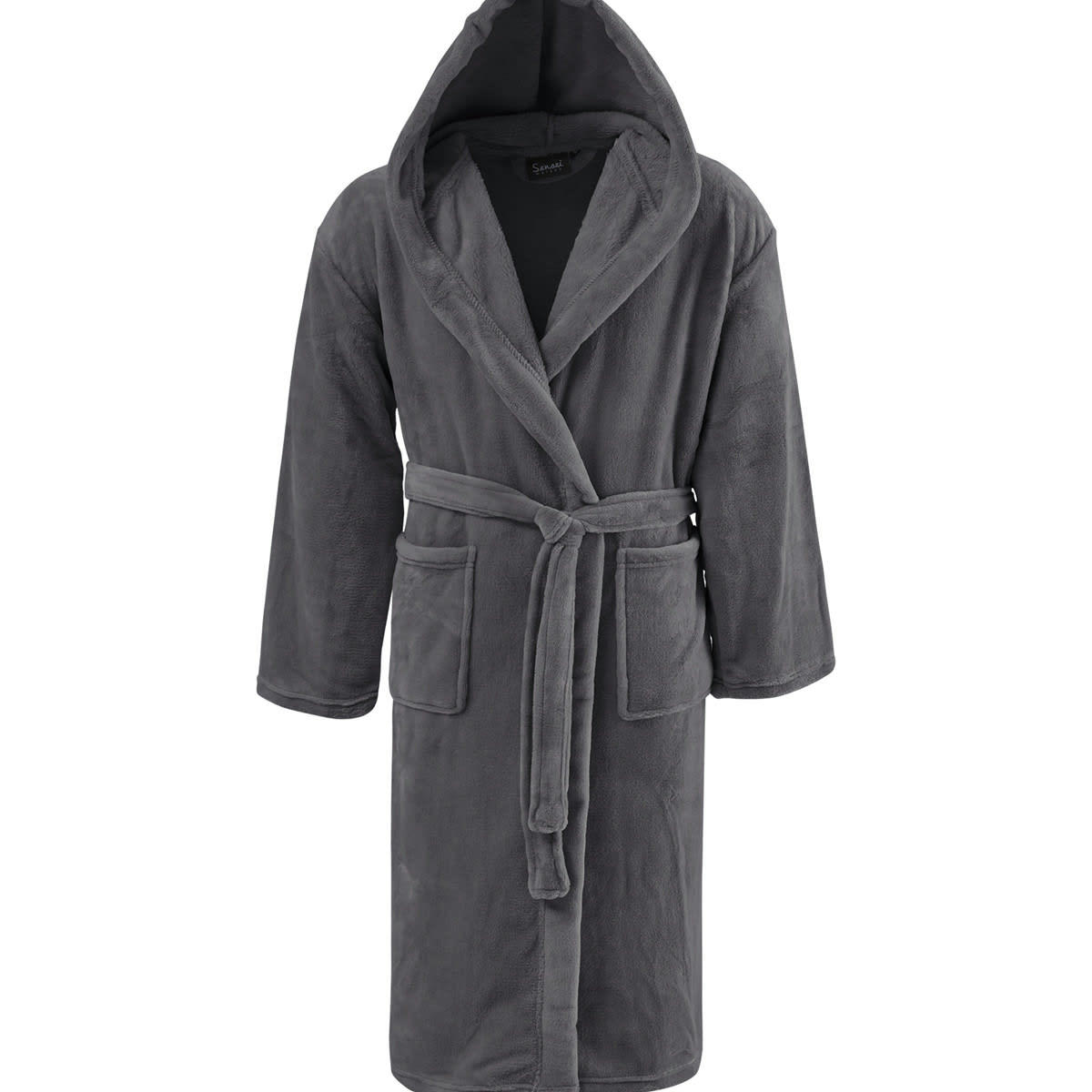 KAPRA - Peignoir polaire mixte à capuche  silver grey XL