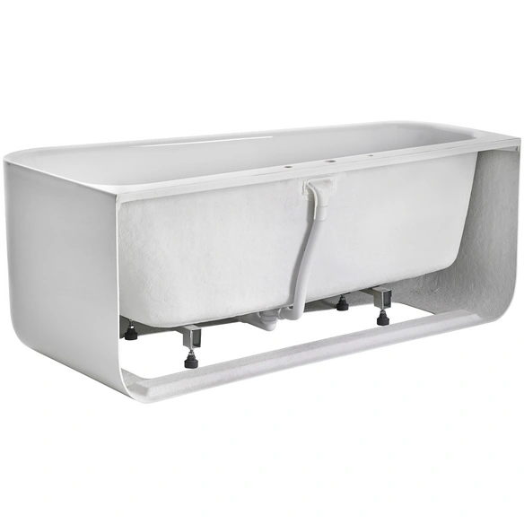 Badewanne »Pino«, BxHxL: 75 x 46,5 x 155 cm, eckig mit abgerundeten Kanten