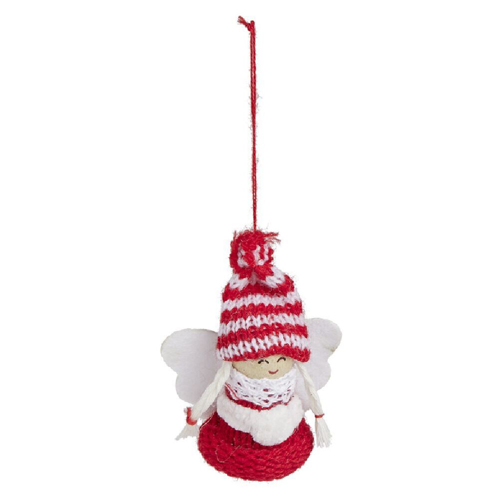 Personnage à suspendre rouge et blanc - Fille/Père No&euml;l/Ange