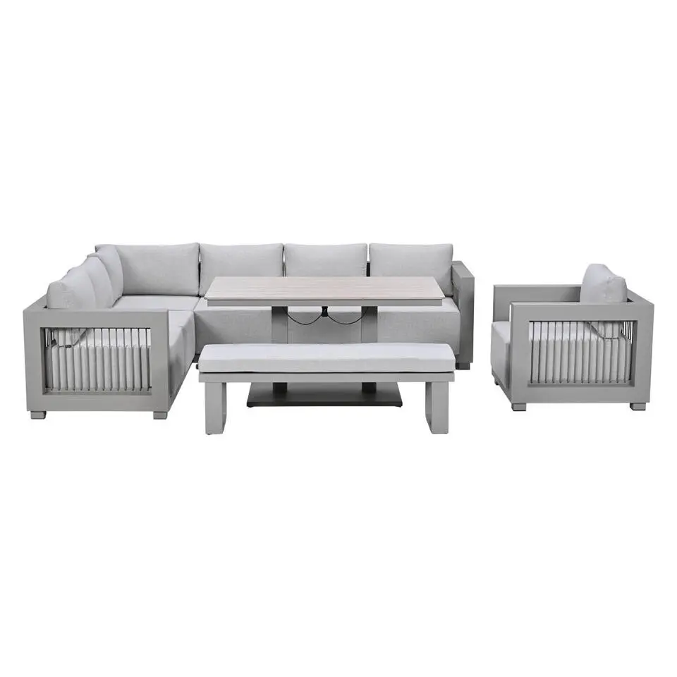 Garden Impressions Berthill lounge dining set 7-delig - taupe