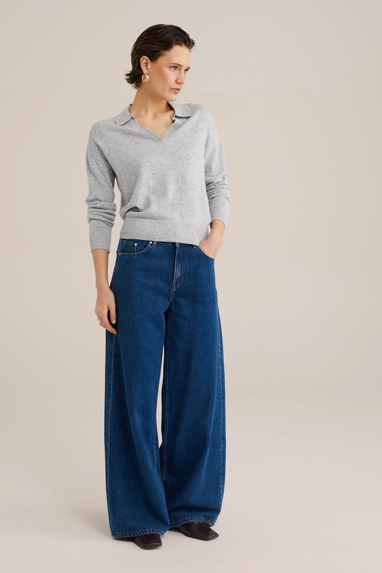 Dames trui van wol en kasjmier