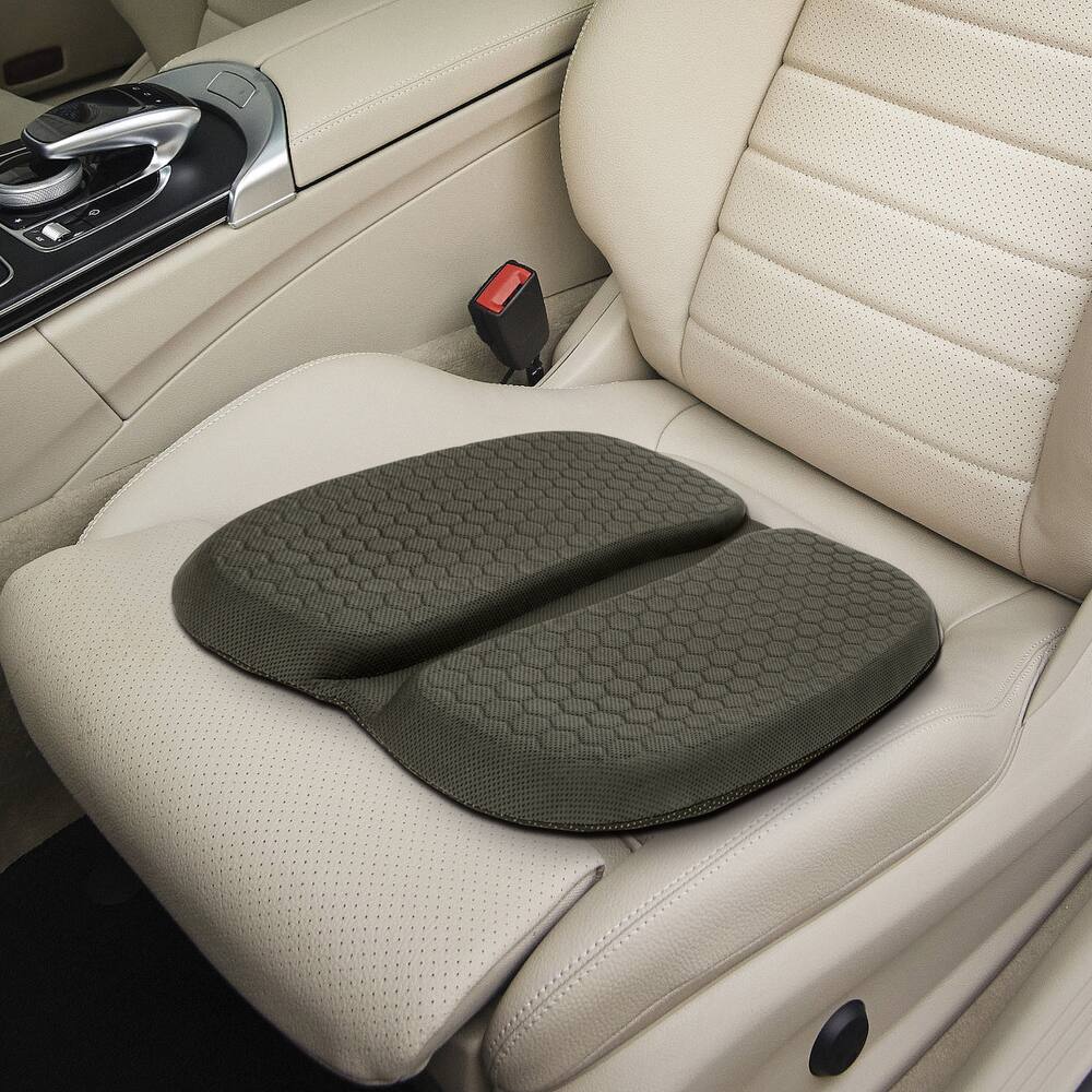 AutoTrends Foldable Honeycomb Gel Seat Cushion, Dark Grey