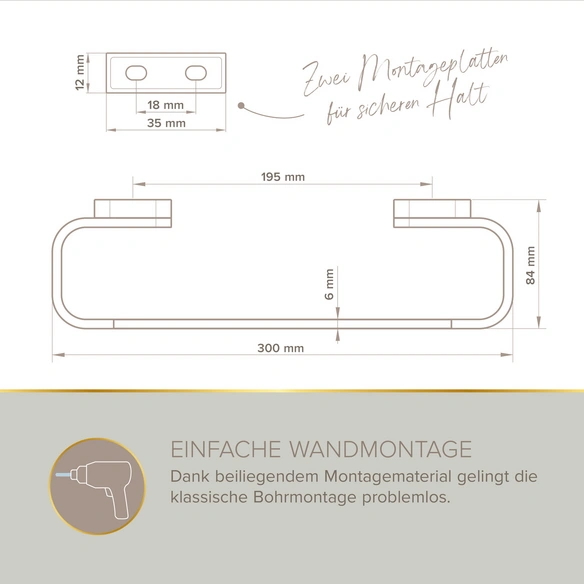 Handtuchhalter »AURA«, Chrom