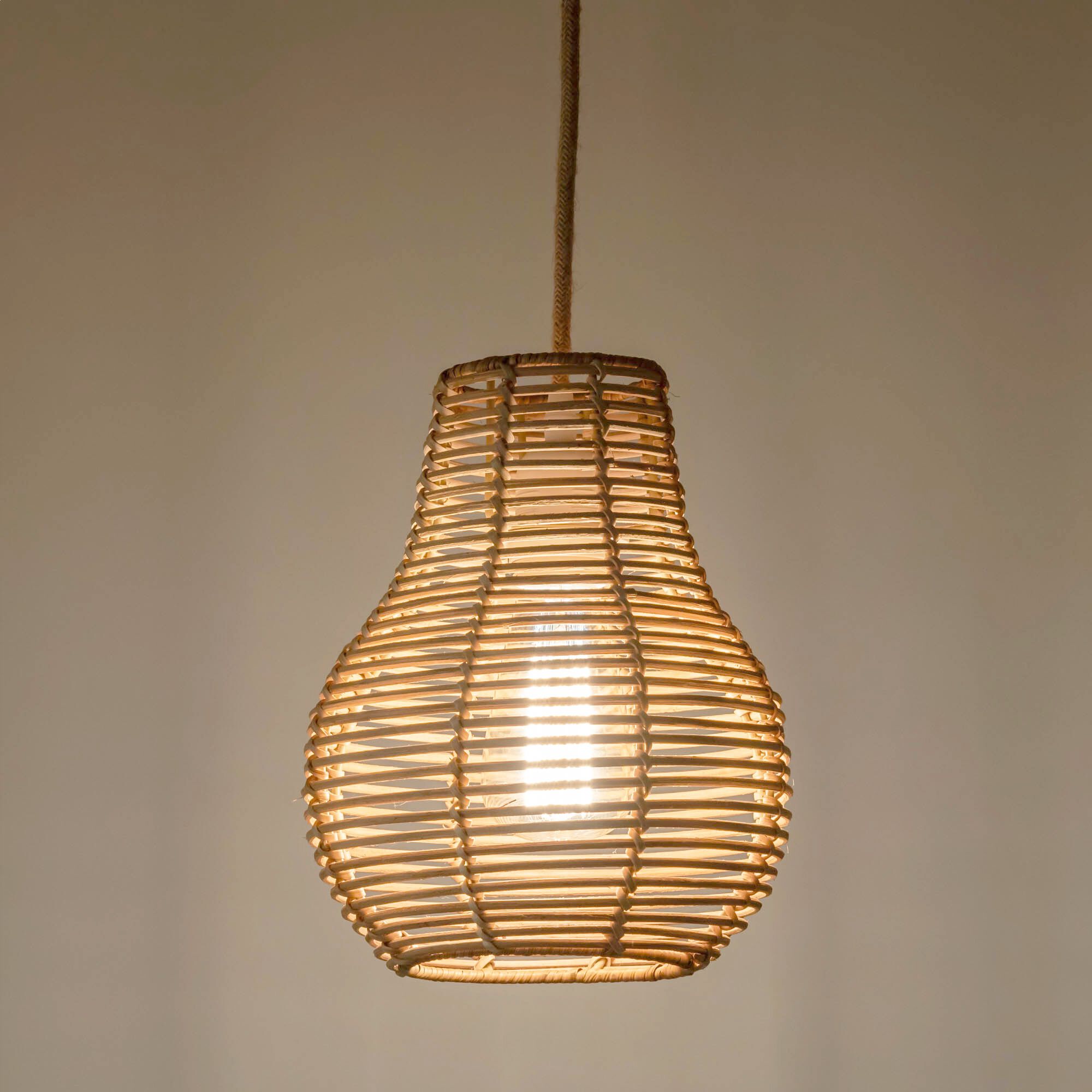 TURIN - Suspension non électrifiée en rotin D20cm - naturel