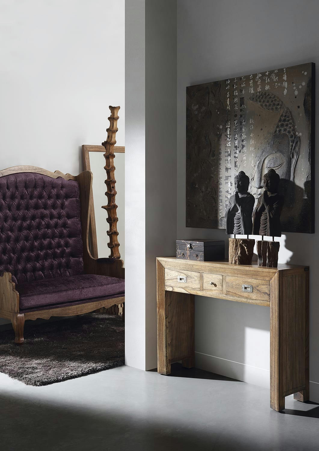 MERAPI - Console en bois marron L 100 cm