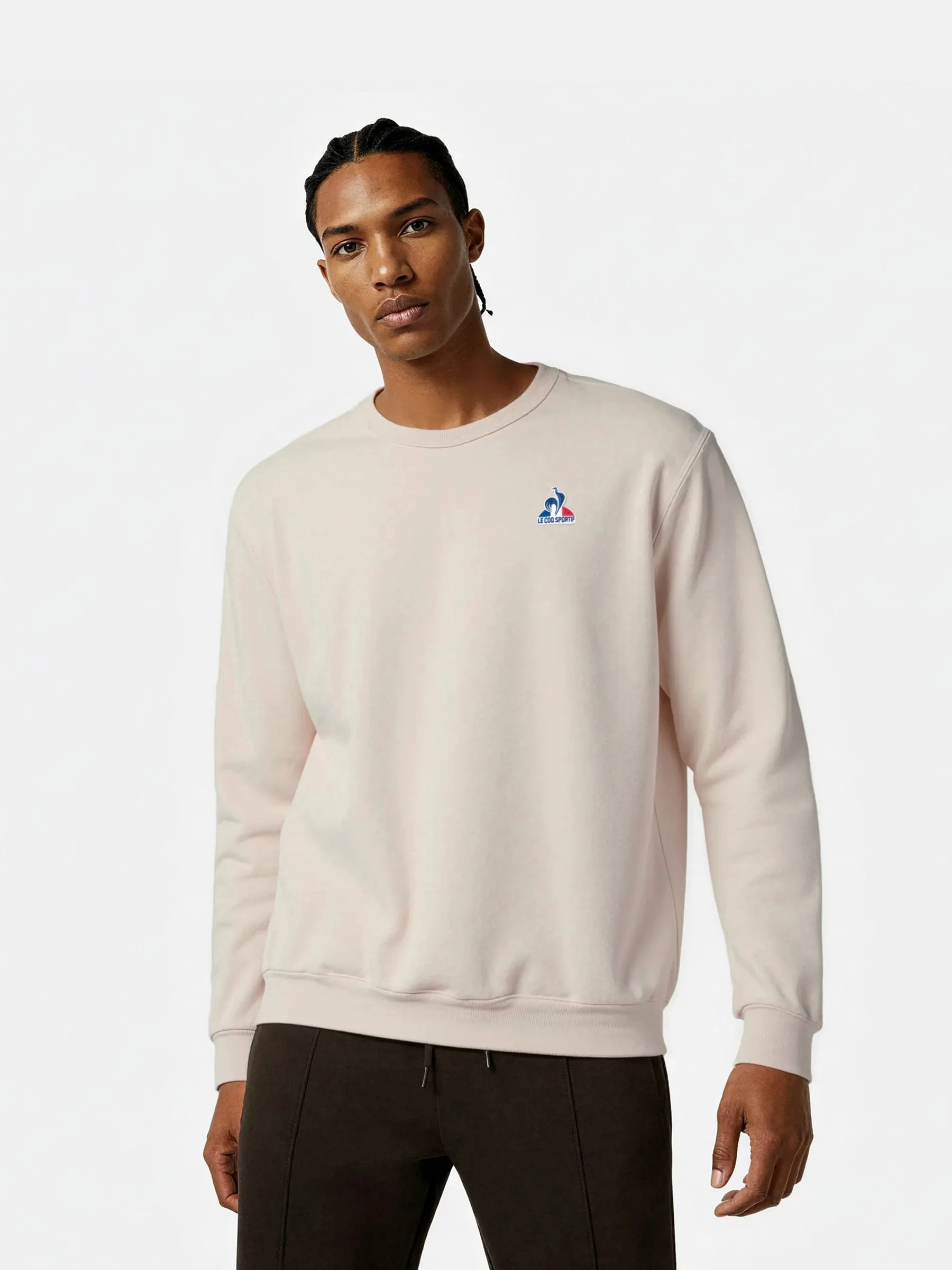 2520496-ESS Crew Sweat N°1 M écru | Sweat col rond Homme