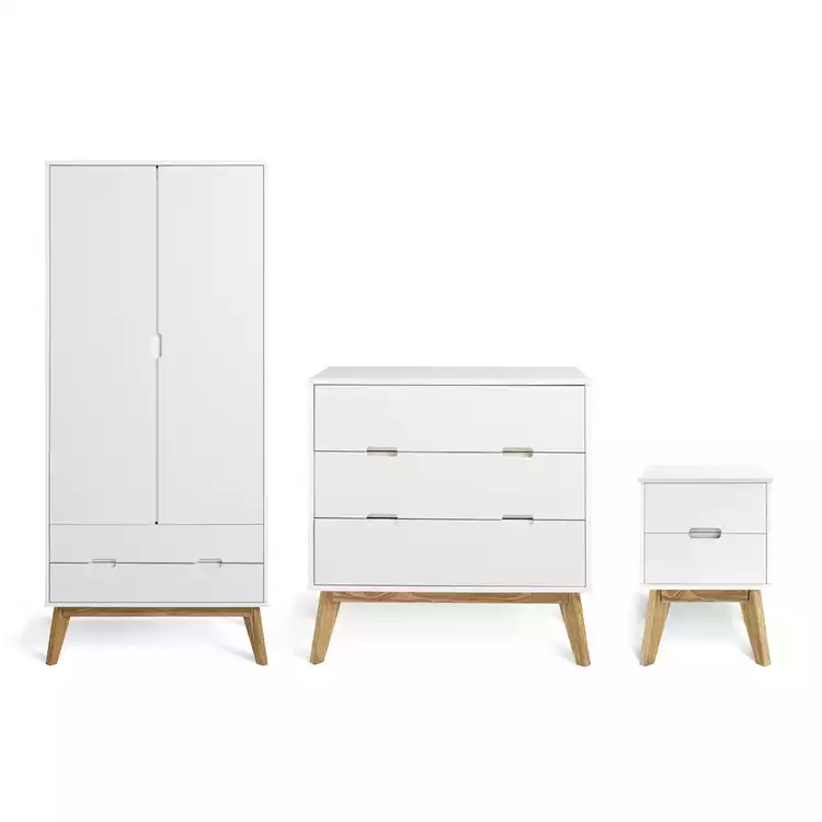 Habitat Pimlico 3 Piece 2 Door Wardrobe Set - White