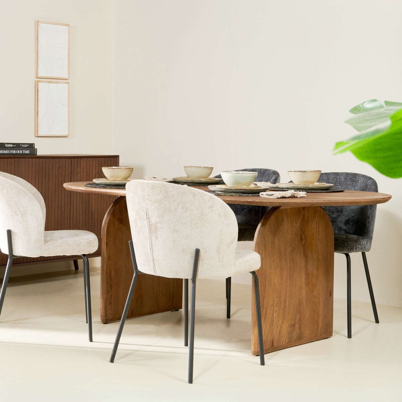 by fonQ Ponder Eettafel B 200 cm - Naturel