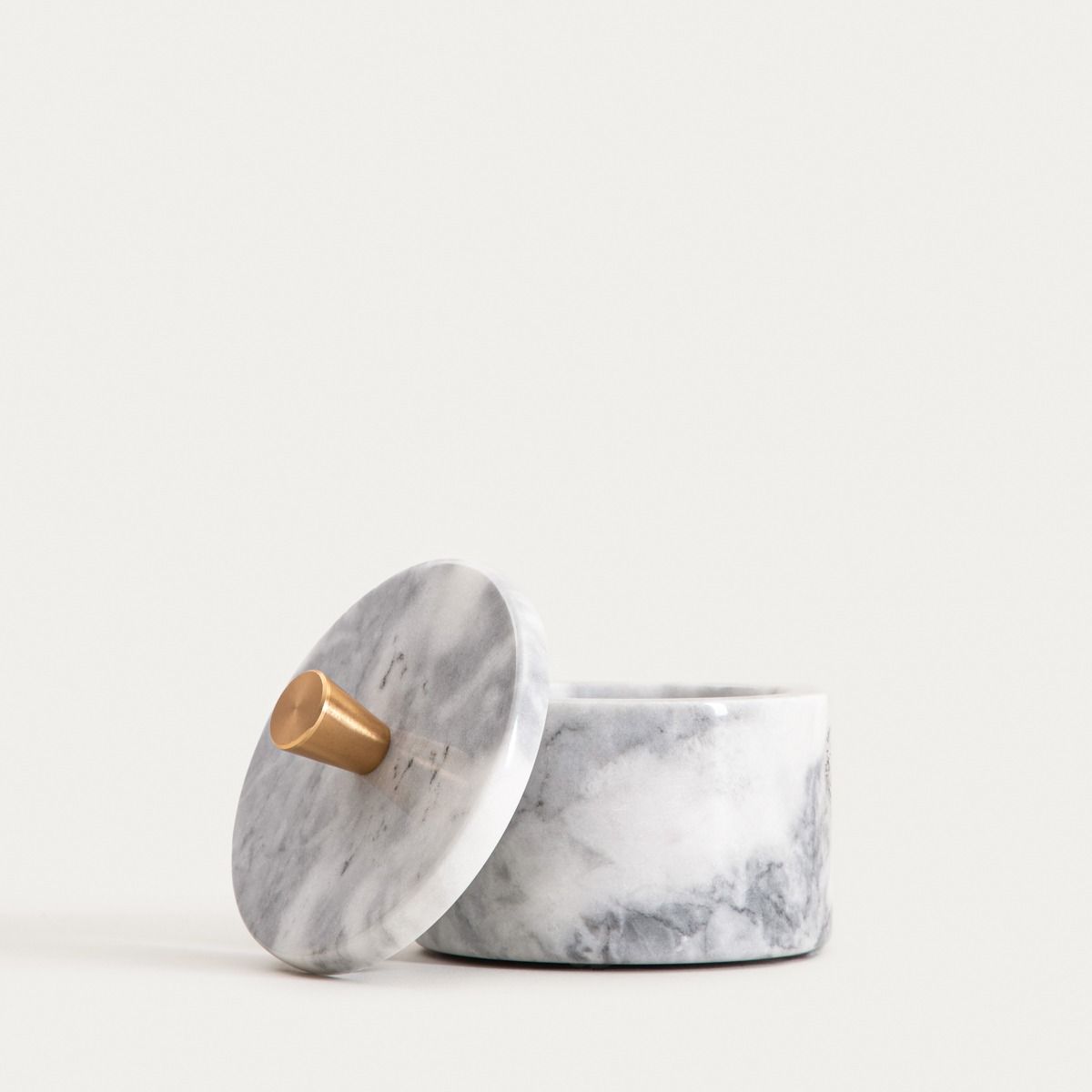 Pojemnik MARMURI marmurowy biały 10x9 cm