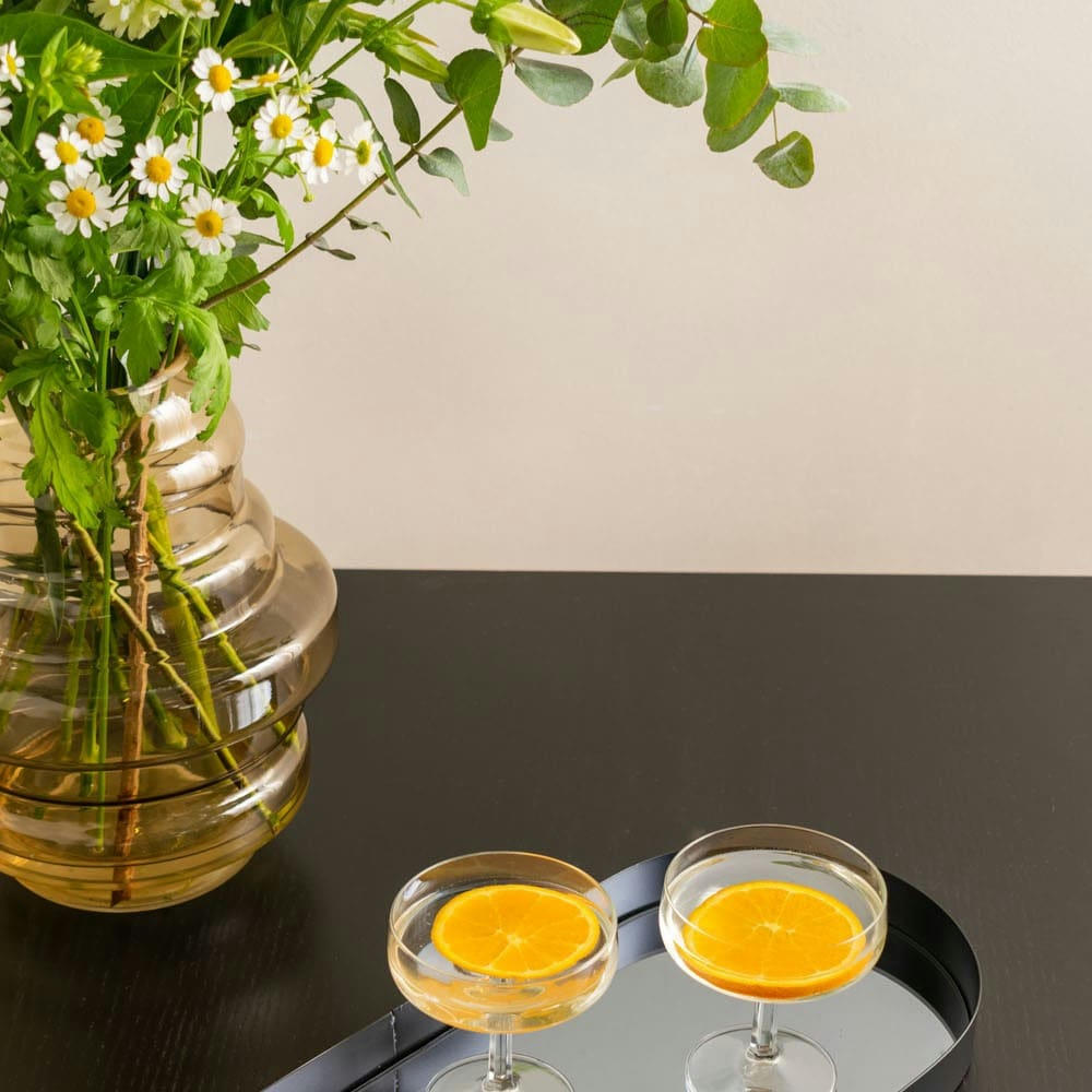 DISTINCT - Vase distinct verre marron clair