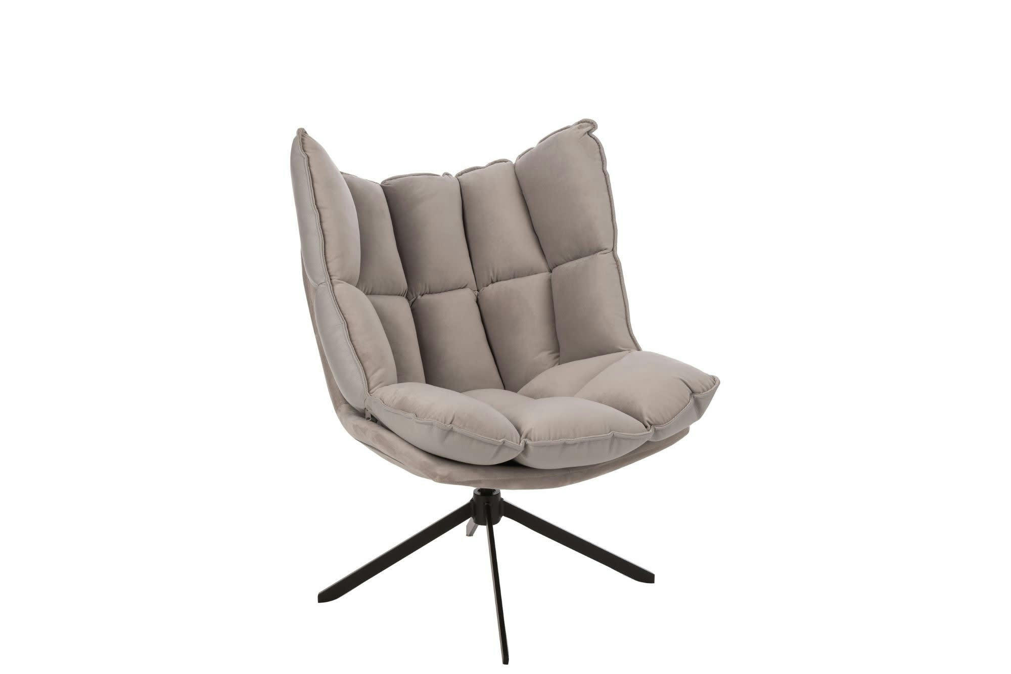 FENIX - Fauteuil de relaxation en tissu et simili et piétement métal noir