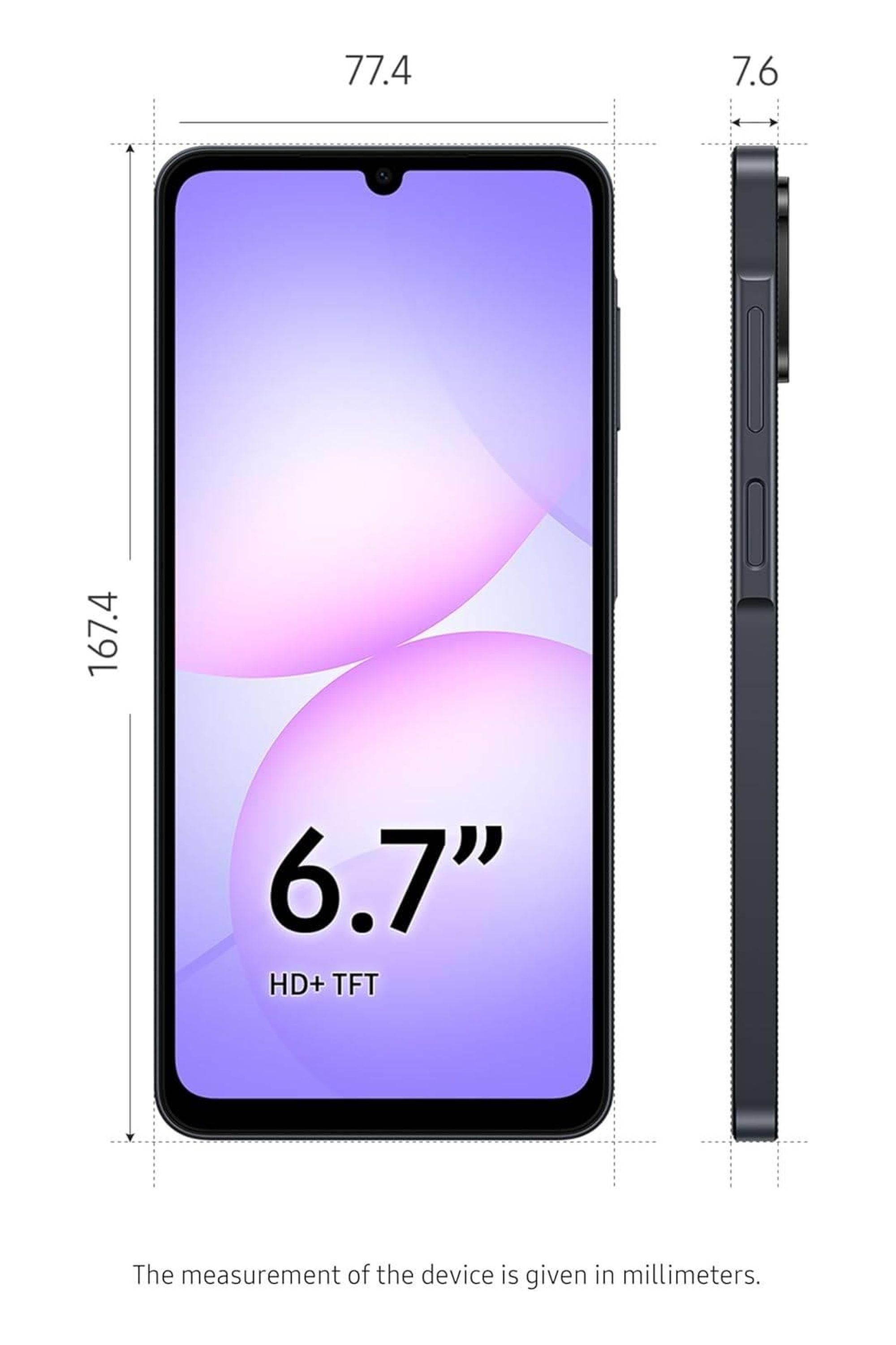 Samsung Galaxy A07 LTE Smartphone 6.7 Inch 4GB RAM 64GB Dual SIM